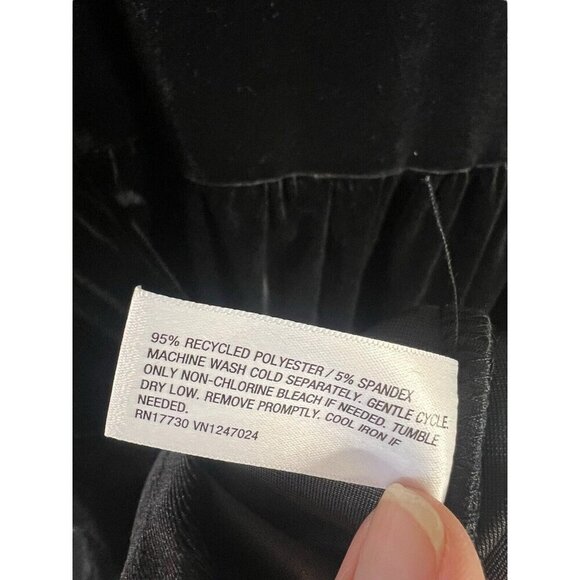 Ava & Viv Velvet Black Dress Rosette A-Line LBD 3X Cocktail Event Day To Night - Picture 8 of 8